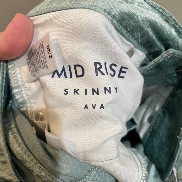 Lucky Brand Mid Rise Ava Skinny Velvet Jean Antartica Size 26/2 - Picture 11 of 11